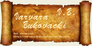Varvara Bukovački vizit kartica